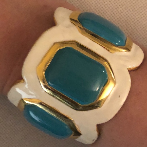 Kenneth Jay Lane Vintage Enamel Cuff - Picture 1 of 3